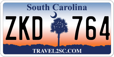 SC license plate ZKD764