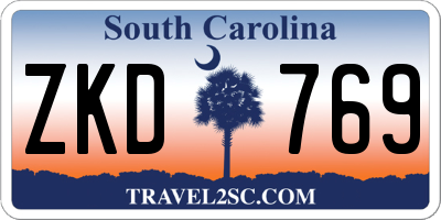 SC license plate ZKD769