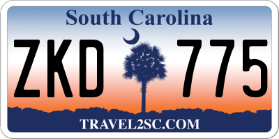 SC license plate ZKD775