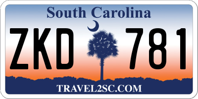 SC license plate ZKD781