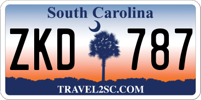 SC license plate ZKD787