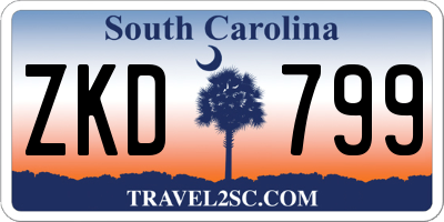 SC license plate ZKD799