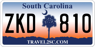 SC license plate ZKD810