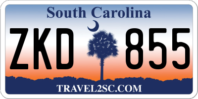 SC license plate ZKD855