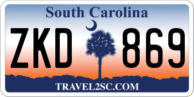 SC license plate ZKD869