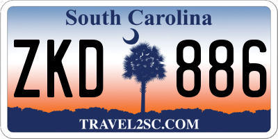 SC license plate ZKD886