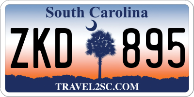 SC license plate ZKD895