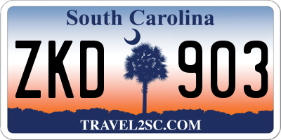 SC license plate ZKD903