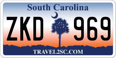SC license plate ZKD969