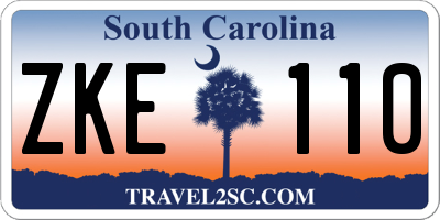 SC license plate ZKE110