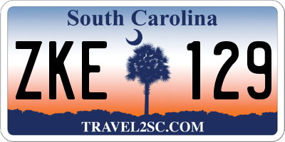 SC license plate ZKE129