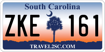 SC license plate ZKE161
