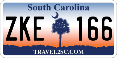 SC license plate ZKE166