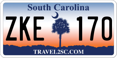 SC license plate ZKE170