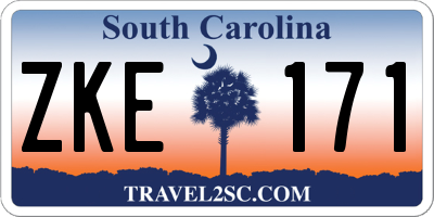 SC license plate ZKE171
