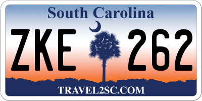 SC license plate ZKE262