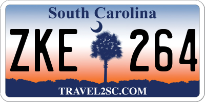 SC license plate ZKE264