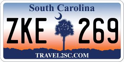 SC license plate ZKE269