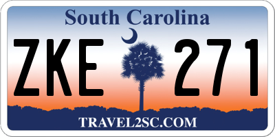 SC license plate ZKE271