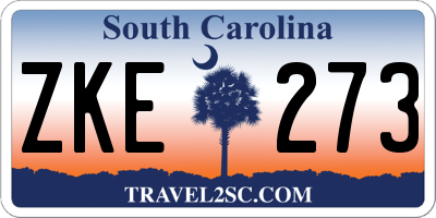 SC license plate ZKE273
