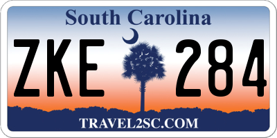 SC license plate ZKE284