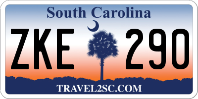 SC license plate ZKE290
