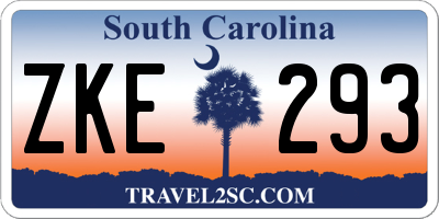SC license plate ZKE293