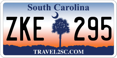 SC license plate ZKE295