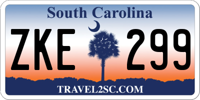 SC license plate ZKE299