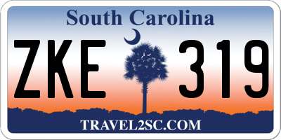 SC license plate ZKE319