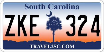 SC license plate ZKE324