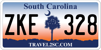 SC license plate ZKE328