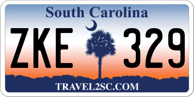 SC license plate ZKE329