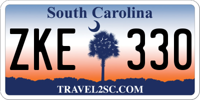 SC license plate ZKE330