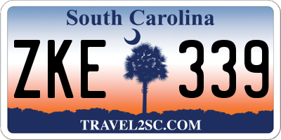 SC license plate ZKE339