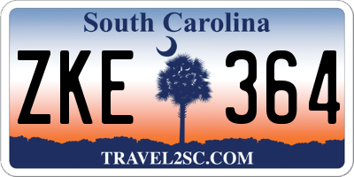 SC license plate ZKE364