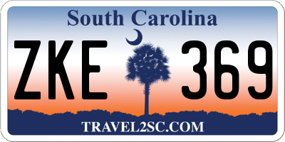 SC license plate ZKE369