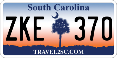 SC license plate ZKE370
