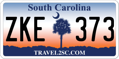 SC license plate ZKE373