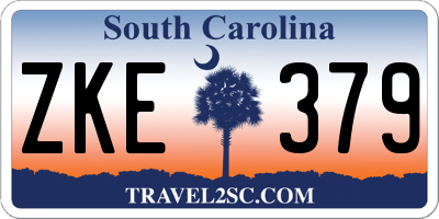 SC license plate ZKE379