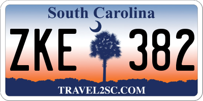 SC license plate ZKE382