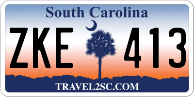 SC license plate ZKE413