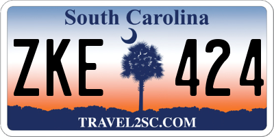 SC license plate ZKE424