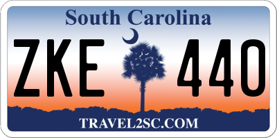 SC license plate ZKE440