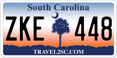 SC license plate ZKE448