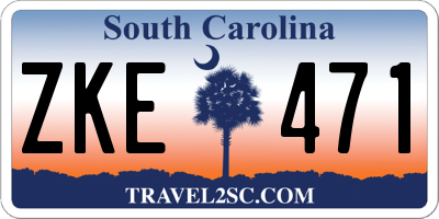 SC license plate ZKE471