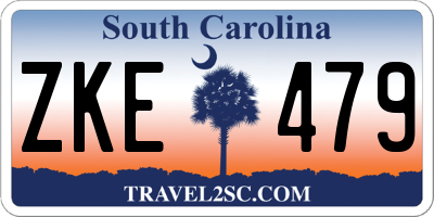 SC license plate ZKE479