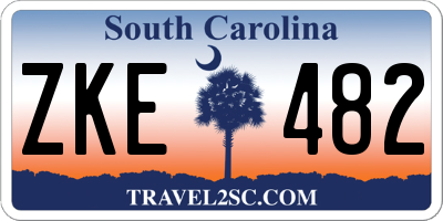SC license plate ZKE482