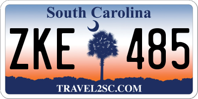 SC license plate ZKE485