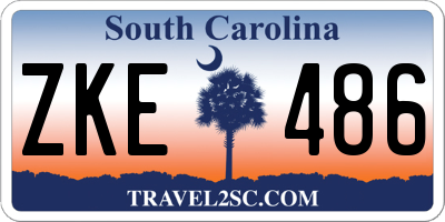 SC license plate ZKE486